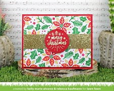Lawn Fawn Clipping Stencils - Poinsettia Background (3 pcs)